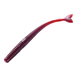 【巡娱宝】鱼尾面条虫路亚饵黑坑偷驴钓鲈高比重加盐无铅软饵仿生