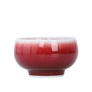 郎窑红主人杯品茗杯陶瓷茶杯单杯个人专用茶盏景德镇功夫茶色釉