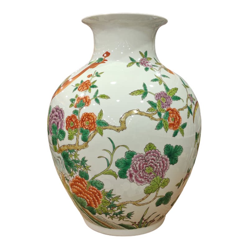 非遗手绘粉彩瓷器高端礼品装饰品