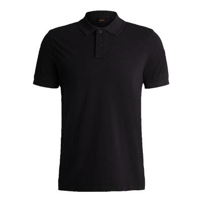 徽标印花棉质珠地布短袖Polo衫