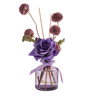 玫瑰卧室客厅香薰装饰无火香薰干花摆件香薰室内藤条香氛