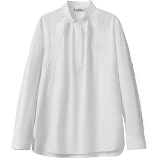 播商场同款微立领国风气质衬衫女春秋新款宽松衬衣BDS1HD1433