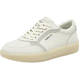 百思图2025秋季新款厚底板鞋小白鞋潮流男鞋运动休闲鞋WOH01CM5