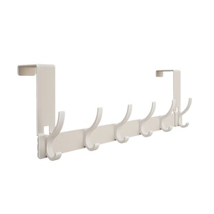 门后挂衣架挂钩免打孔门上挂架挂衣钩卧室衣服置物架加长承重厨房