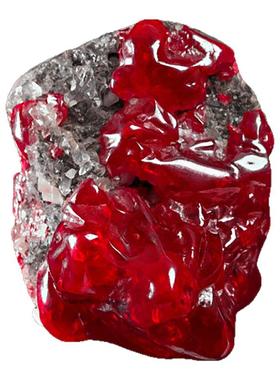 天然朱砂吊坠收藏级晶体软宝石