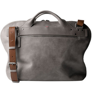 吉卡尼潮牌通勤单肩斜挎包男真皮公文包大容量邮差包旅行手提包男