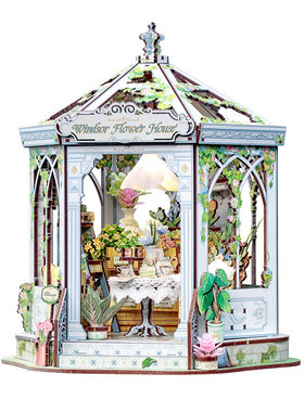 温莎花房diy小屋送立牌玩法多样
