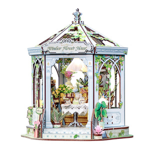 CuteBee温莎花房diy手工小屋迷你小房子微缩拼装模型积木新婚礼物
