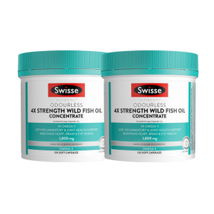 Swisse斯维诗4倍鱼油软胶囊澳洲120粒欧米茄omega3中老年dha成人