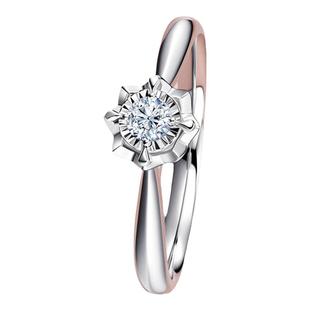 [新年礼物]DRBELIEVE经典款求婚钻戒恒心璀璨天然钻石WJ0139