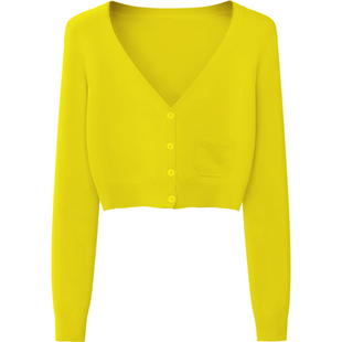 2025春秋新品短款高腰针织开衫外搭吊带配裙披肩上衣毛衣小外套女