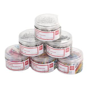 得力【10盒装】回形针办公用品彩色曲别针书签回型针大号回旋形纹装订针文件别针镀镍电镀工字钉大头针专营店