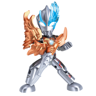 奇妙积木儿童益智拼装奥特曼人仔盲盒翻翻乐玩具男孩子积木人礼物