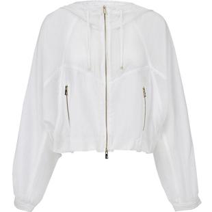 ONLY2025秋冬新款轻薄透感面料宽松显瘦舒适插肩袖连帽抽绳外套女