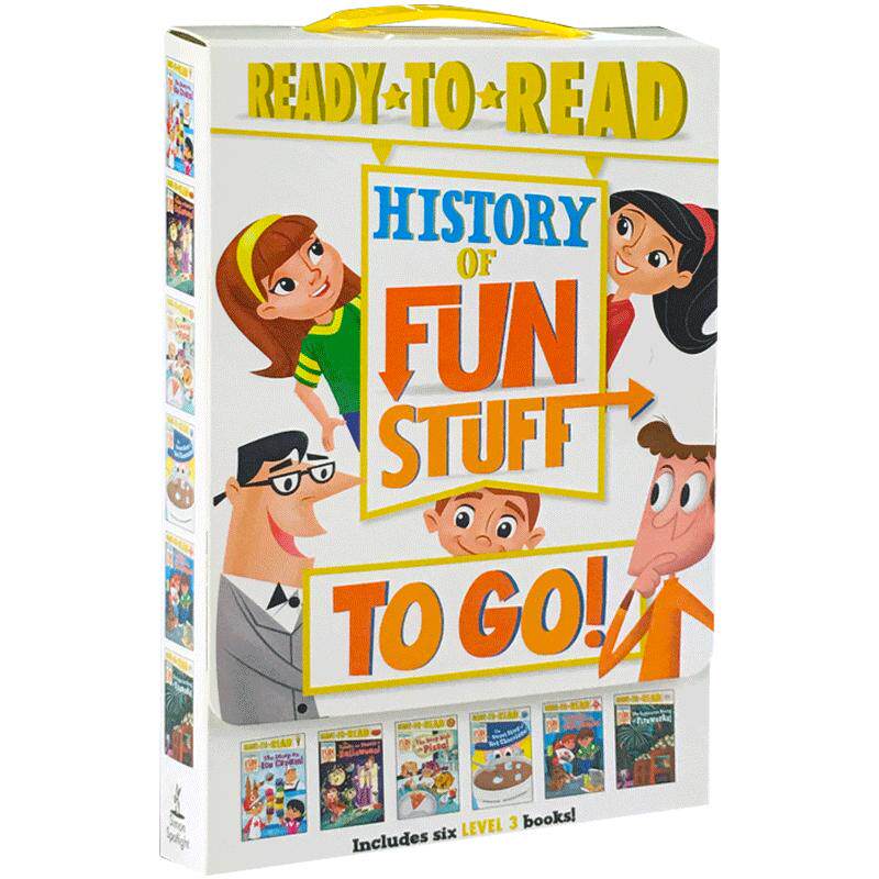 英文原版 有趣的历史 History of Fun Stuff to Go! 6本盒装 科普入门读物 历史启蒙 准备阅读系列 Ready-to-Read 进口英语书