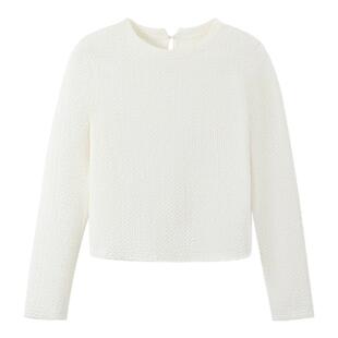 bbfer本依凡宽松休闲白色长袖T恤基础打底衫女0057