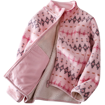 蔚未来女童外套加厚羊羔绒上衣