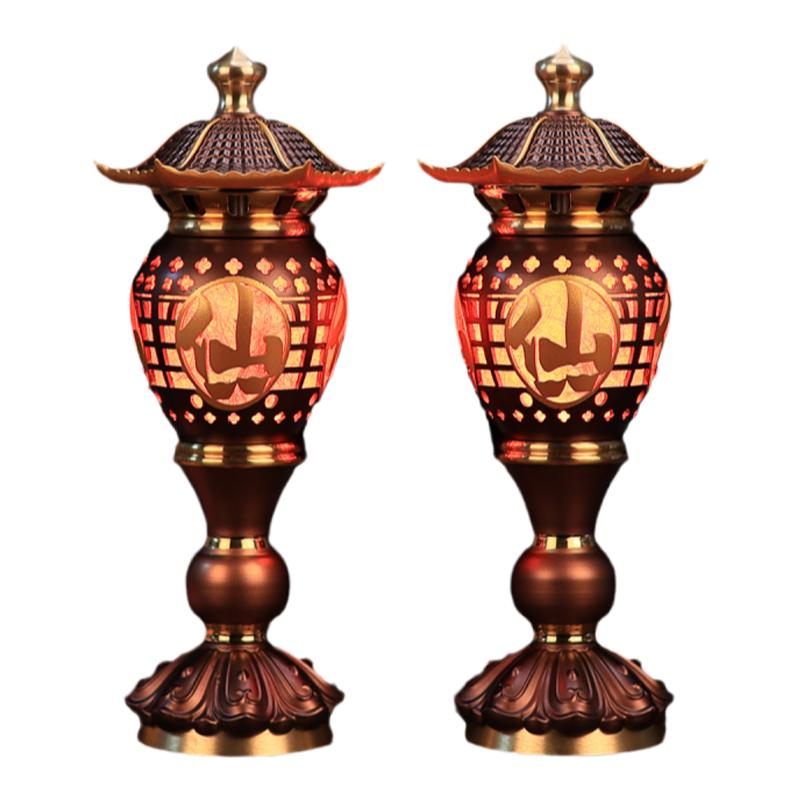 莲花灯led供奉佛前插电家用供灯