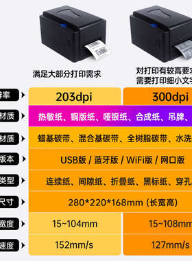 SoonMark索马克标签打印机不干胶服装吊牌洗水唛标珠宝标签固定资