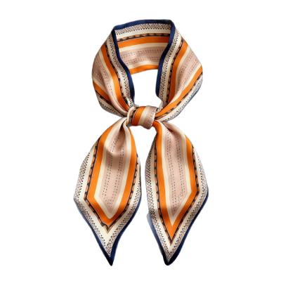 春秋夏长条丝巾薄款搭衬衫千鸟格斜角领巾细窄腰带围巾发带绑包包