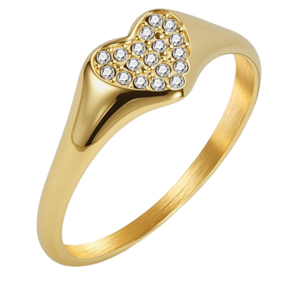 心形戒指女小号5号爱心尾戒ring