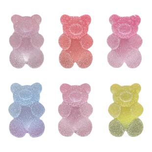 Mkop洞洞鞋配饰diy鞋扣配件糖果橡皮熊鞋花装饰扣适配Cross/Crocs