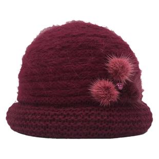 秋冬季中老年人帽子女士加绒加厚妈妈毛线帽潮冬天保暖老人帽奶奶