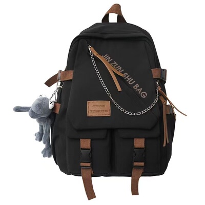 大容量双肩包撞色学生书包背包