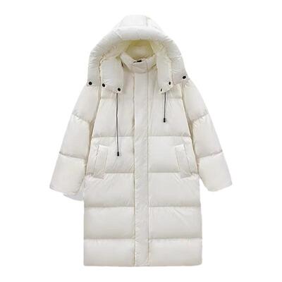 高级感过膝90白鸭绒羽绒服