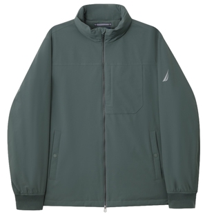 NAUTICA/诺帝卡男装冬季防泼水尼龙弹带隐藏帽棉服JO5308