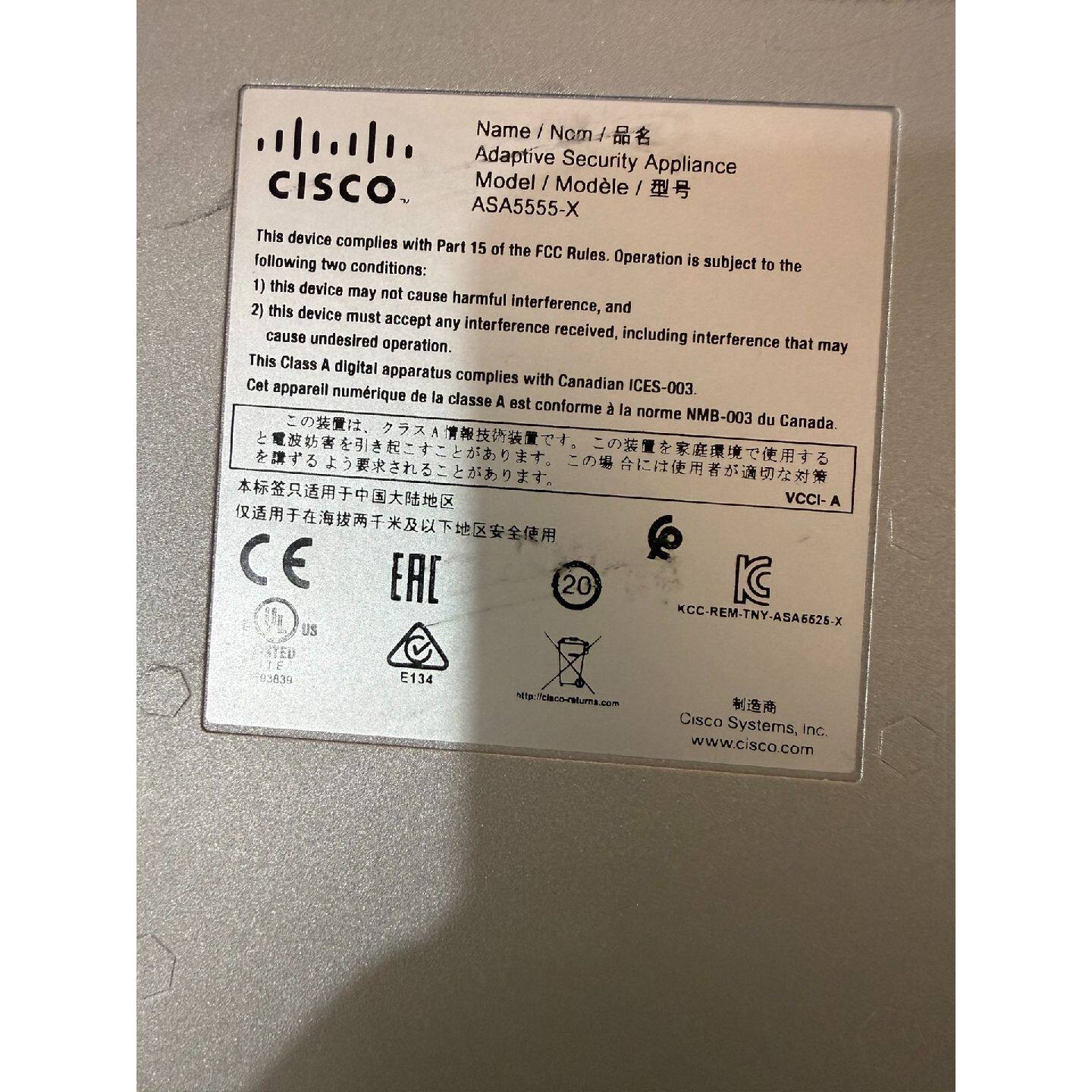 思科 ASA5555-X，企业级防火墙。配双电。现货防火墙。