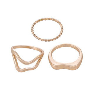 时尚个性戒指女三件套组合套装轻奢高级感小众设计ins潮冷淡风