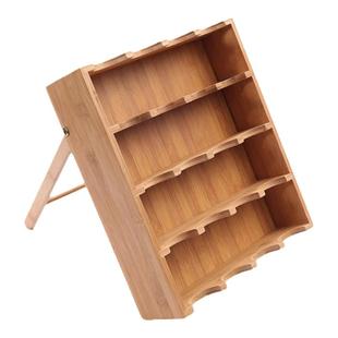 楠竹16格多层调味料盒专用收纳架家用厨房桌面收取方便调料置物架