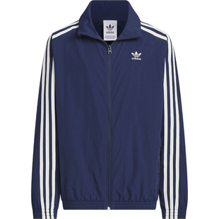 Adidas/阿迪达斯正品三叶草儿童翻领拉链运动夹克外套JM4680