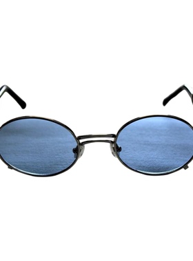 收藏银色金属框架蓝色太阳眼镜