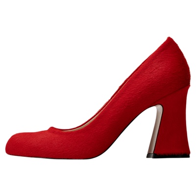 【丝绒蛋糕】Thirty More新年红宴会婚鞋女2026春夏新款浅口单鞋