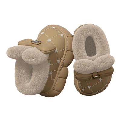 蝴蝶结防水儿童棉拖鞋女童冬季