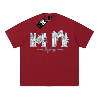 纯棉短袖T恤花卉蝴蝶印花MEDM