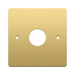 120型86型铜不锈钢金属盲板地面插座盖板金色银色地插盖防尘HOT