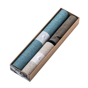 寂艺日式禅意布艺茶席家用棉麻高端中国风桌布桌旗茶桌垫布防水