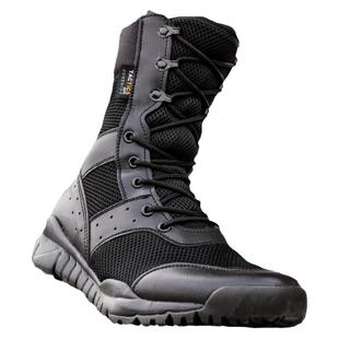 作战靴男侧拉链保安训练军战靴术高帮安检春秋减震网眼超轻作训鞋