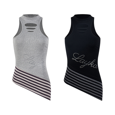 大佬爵士辣妹不规则破洞显瘦背心