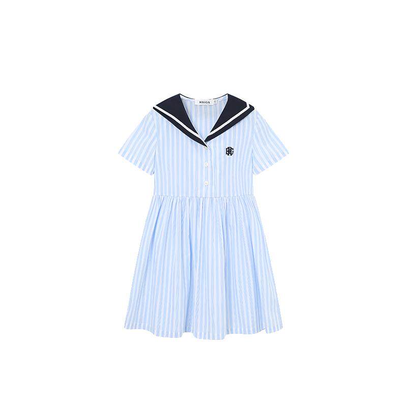 瑞比克女童夏季学院风连衣裙