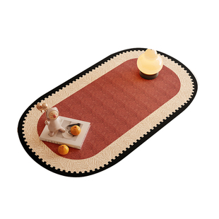 茶几桌椭圆垫子餐边柜电视机柜台面圆形2026新款垫布防油防水隔热