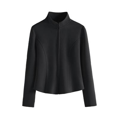 班尼路修身立领空气层短款外套