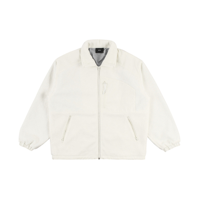 KITH美式拼接摇粒绒立领棉服外套