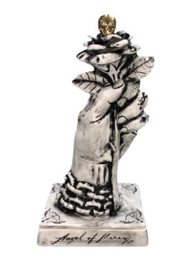 NEIGHBORHOOD手持蔷薇花骷髅香炉陶瓷家居装饰品摆件NBHD潮牌香座