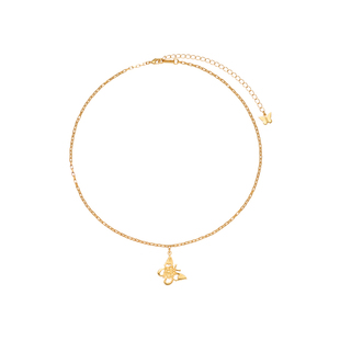 STUGAZIButterfly Rosy Necklace蝴蝶玫瑰项链时尚镀金银吊坠轻奢