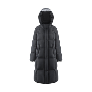 艾莱依泡芙羽绒服2025秋冬新款千鸟格拼接时尚插肩袖设计显瘦外套