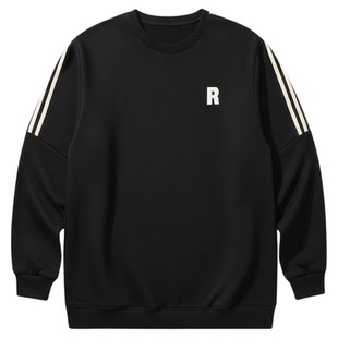 休闲运动套装男胖子加大圆领卫衣卫裤两件套秋冬款加绒大码男装潮